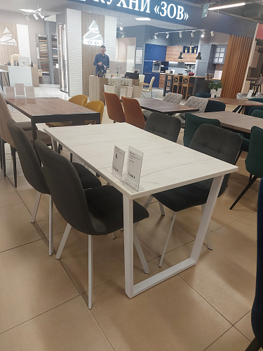 Деревянный стол Лота Лофт 120x75 дуб крафт табачный / черный матовый из шоурума 4